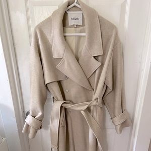 BA&SH beige wool trench